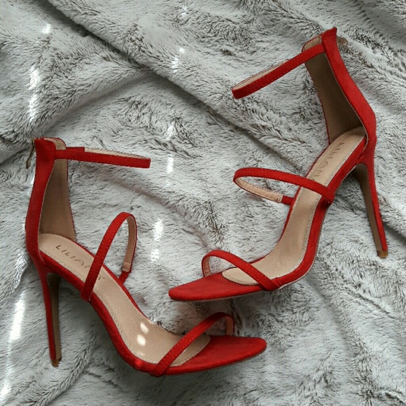 Lulus Shoes - Red Strappy Heels